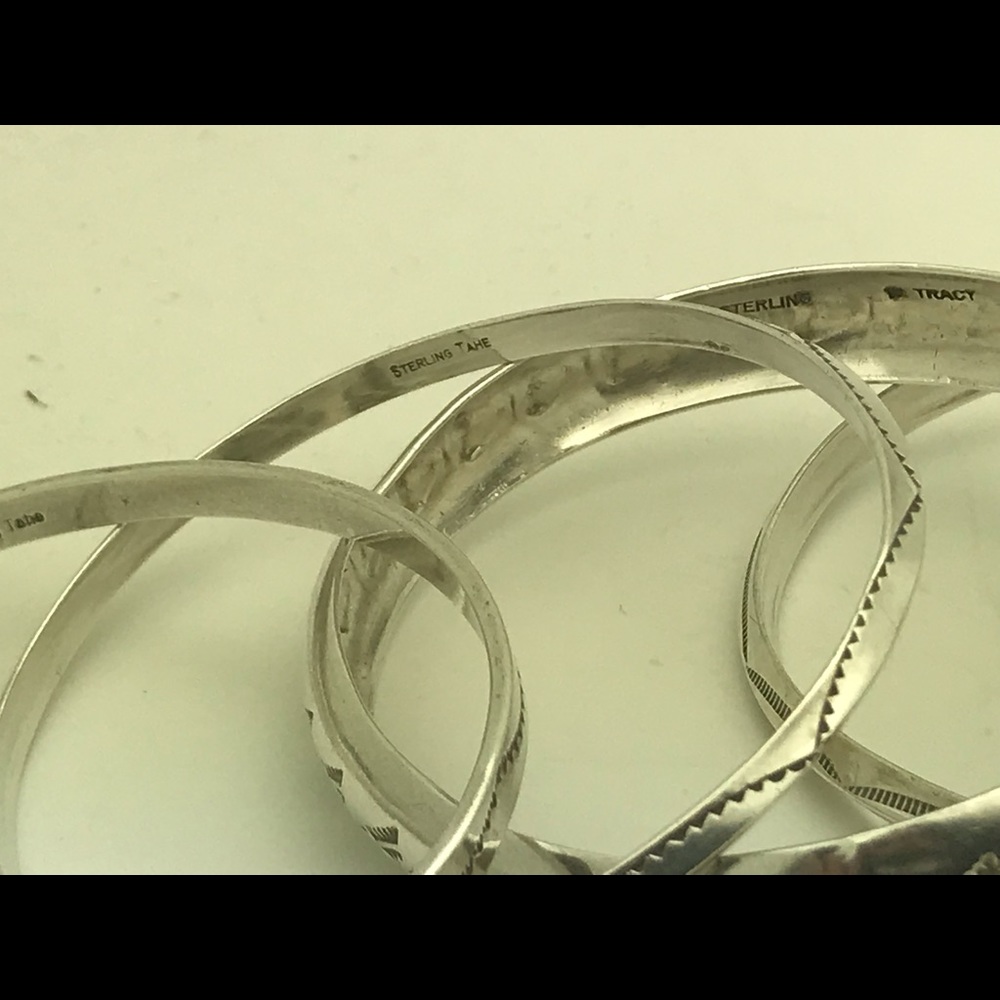 sOLD Native American Sterling bangles - Picture 5 of 15